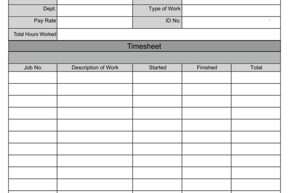 Free Time Sheets Printable Free Printable Templates
