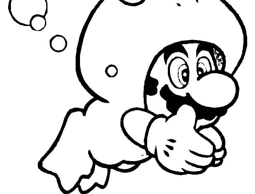 Frog Mario Coloring Page Free Printable Coloring Pages For Kids