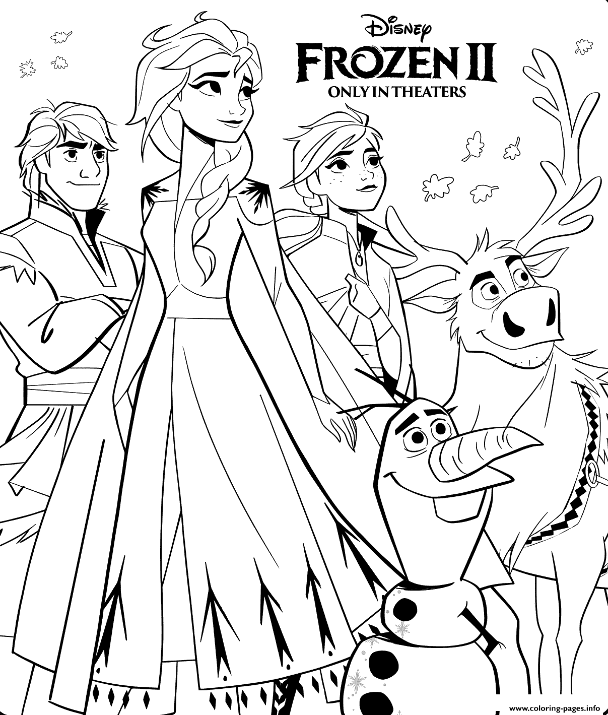 Frozen Coloring Page Printable
