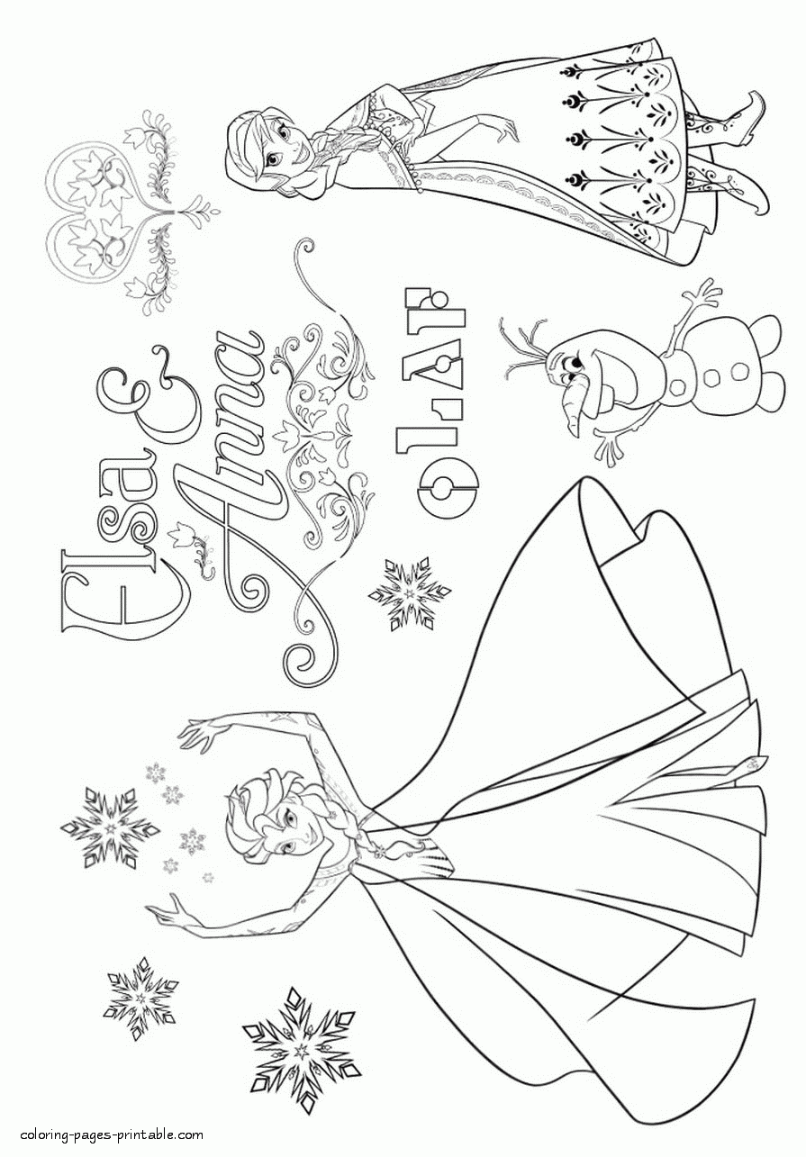 Frozen Coloring Pages Elsa And Anna COLORING PAGES PRINTABLE COM