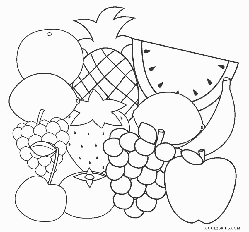 Fruit Coloring Sheets Pdf