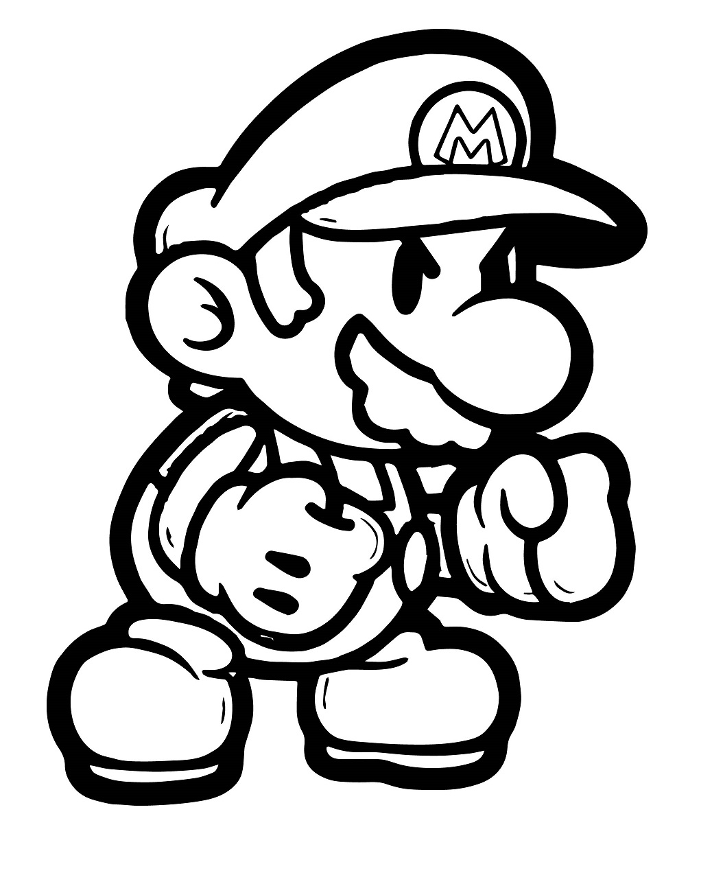 Funny Super Mario Coloring Page Free Printable Coloring Pages For Kids