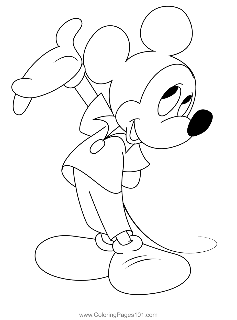 Gangster Mickey Mouse Coloring Page For Kids Free Mickey Mouse 