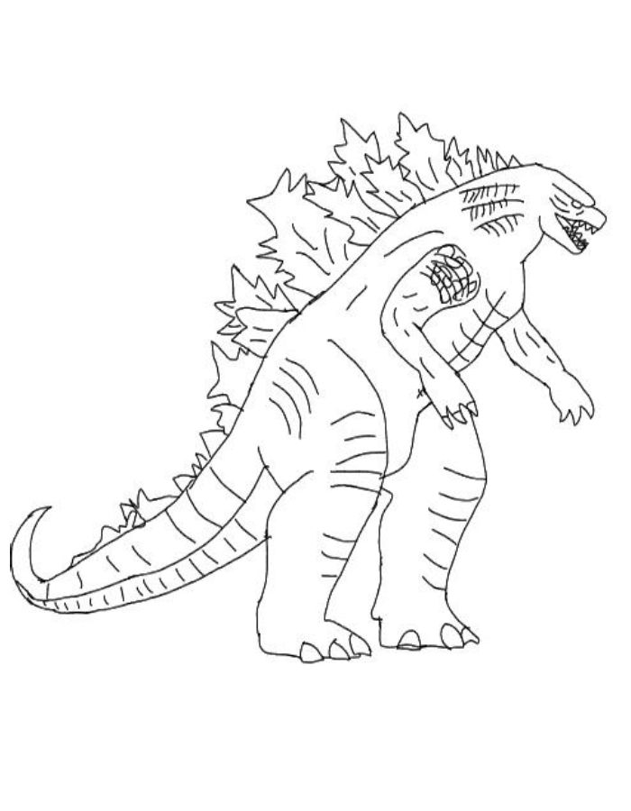 Godzilla Coloring Pages Free Printable PDF 
