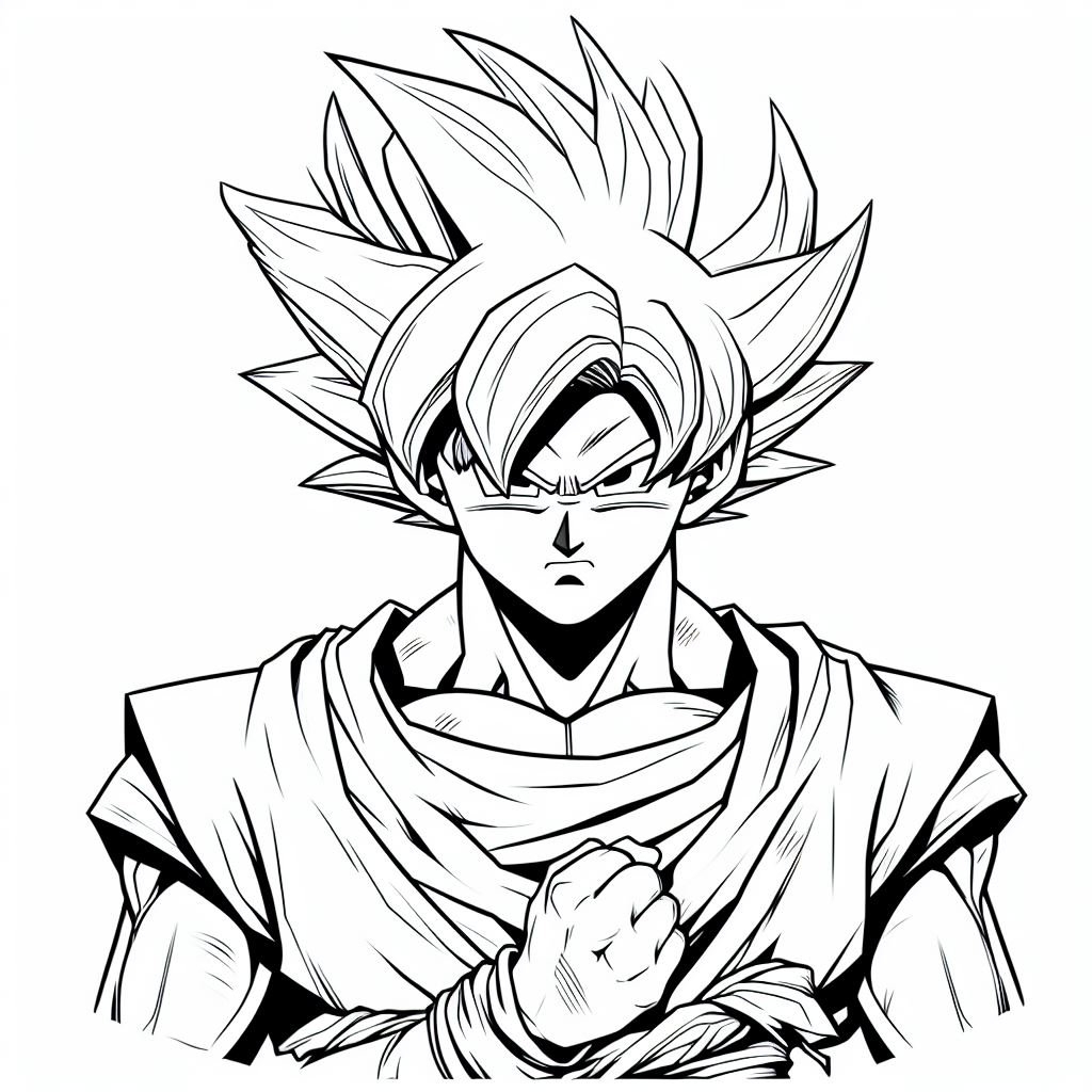 Goku Coloring Pages Goku Dragon Ball Z Digital Painting Bilarasa