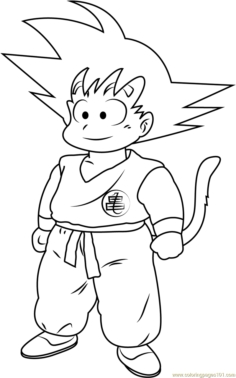 Goku For Coloring Coloring Pages