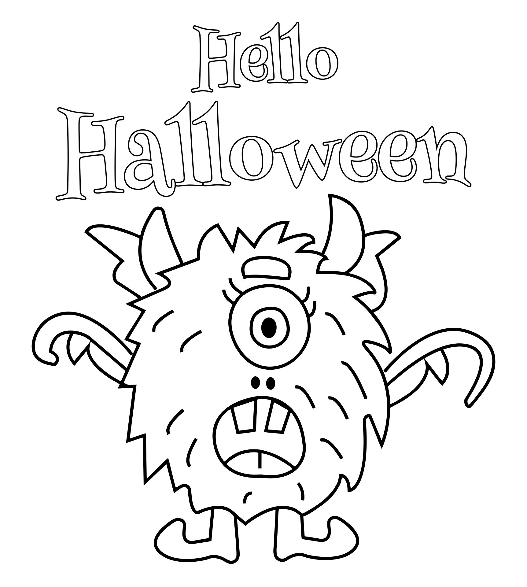Halloween Coloring Pics Printable