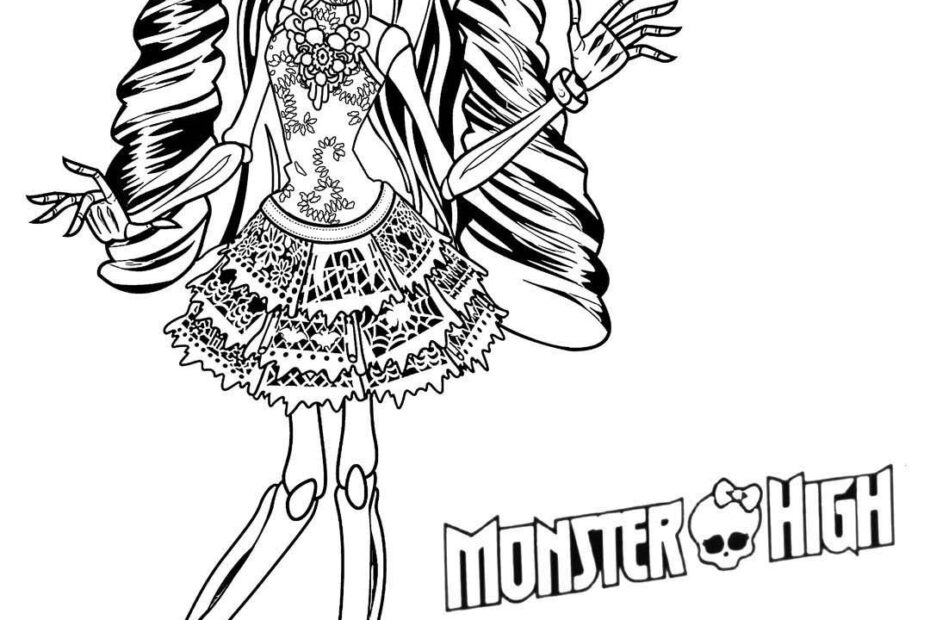 Halloween Monster High Coloring Page Printable