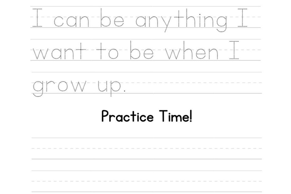 Handwriting Practice Sheets Printable FREE Printables