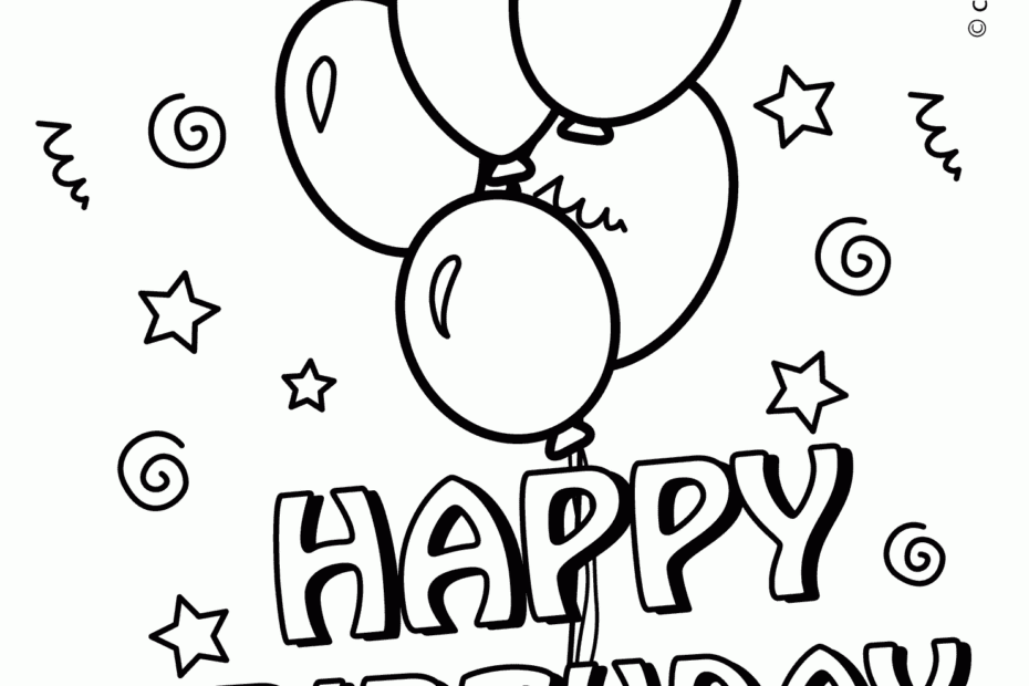 Happy Birthday Color Sheets Printable Printable Summer Activities