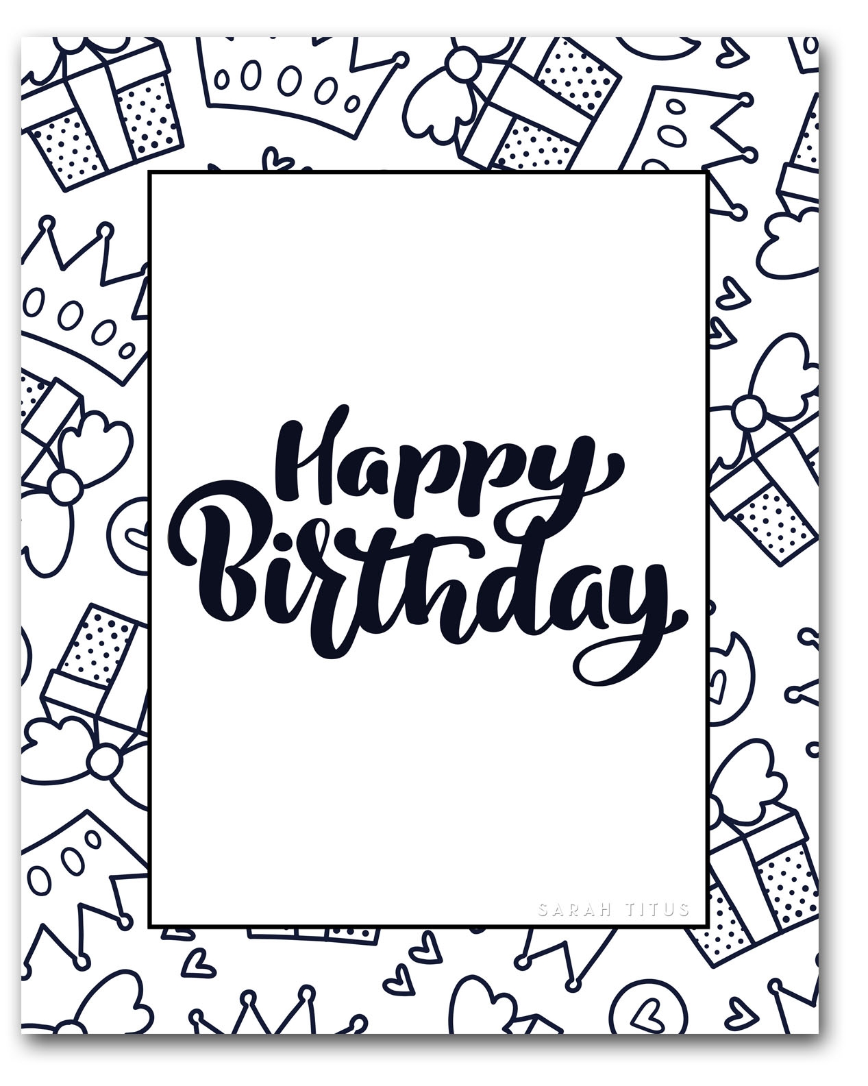 Happy Birthday Color Sheets Printable