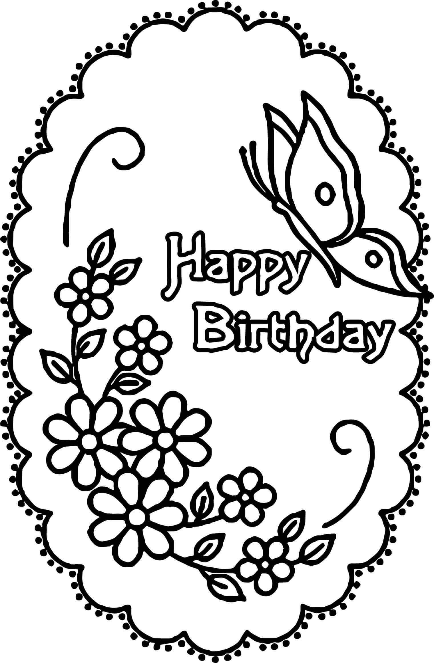 Happy Birthday Coloring Pages Printable Coloring Pages FREE