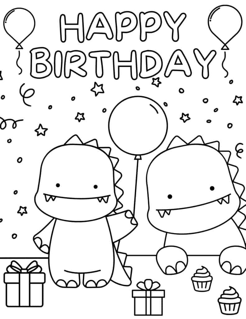Happy Birthday Coloring Sheet Printable Free Coloring Sheet 