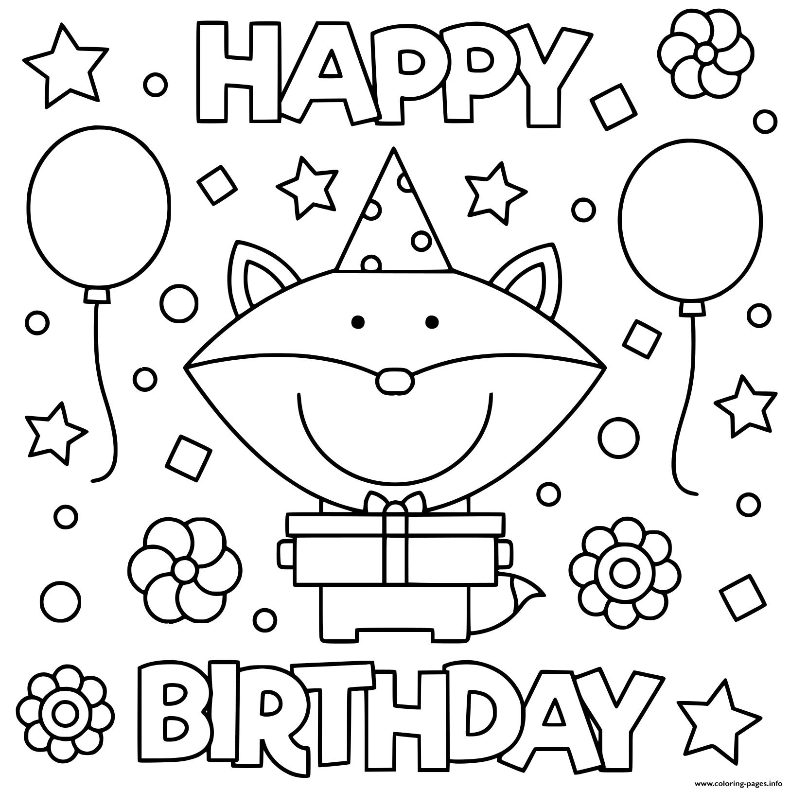 Happy Birthday Coloring Sheets Free Printable Printable And Enjoyable 