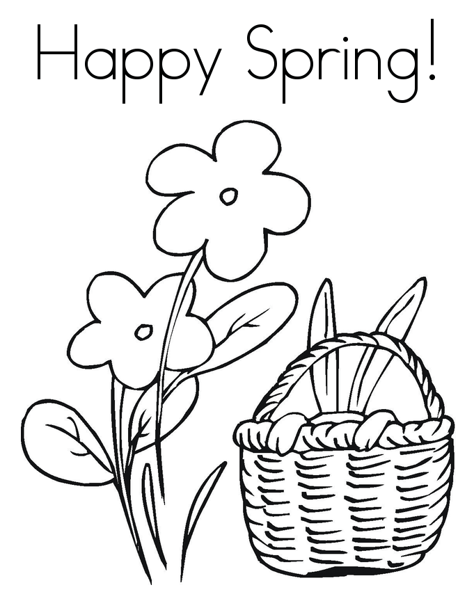 Happy Spring Coloring Pages Free Printable Free Coloring Sheet 