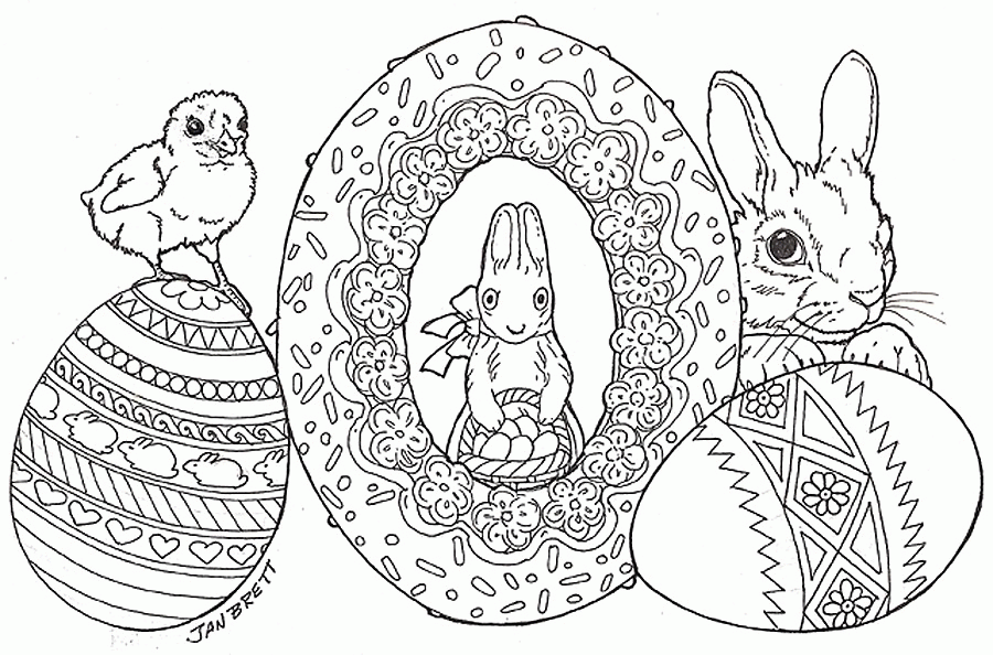 Hard Easter Coloring Pages Coloring Home