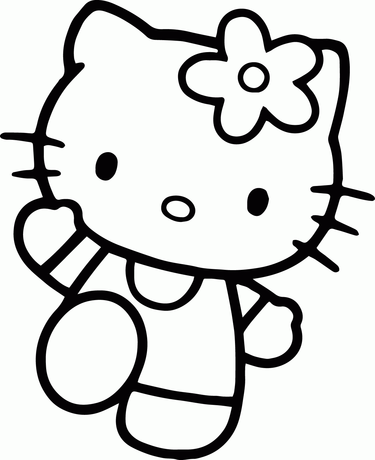 Hello Kitty Face Coloring Pages Coloring Home