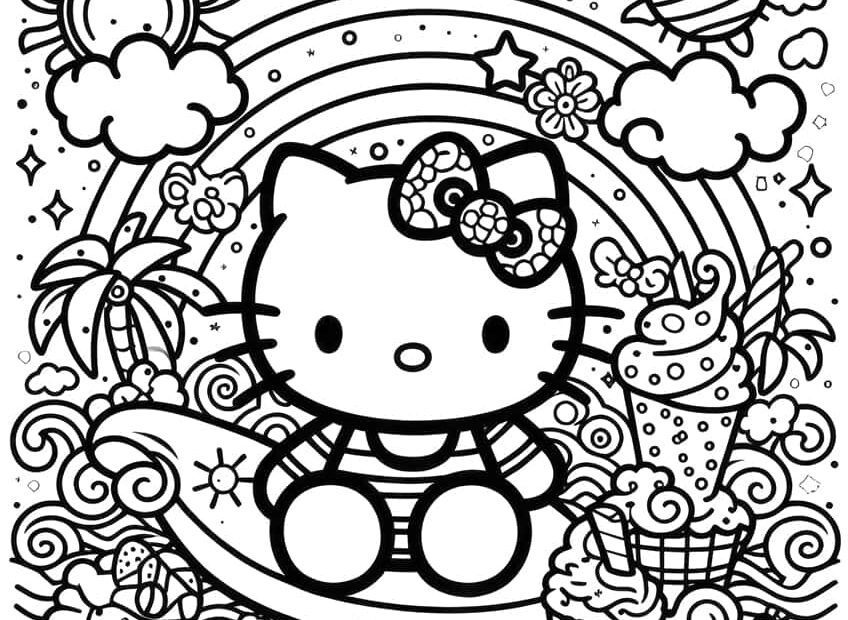 Hello Kitty Printable Coloring Sheets Free Coloring Sheet Printables