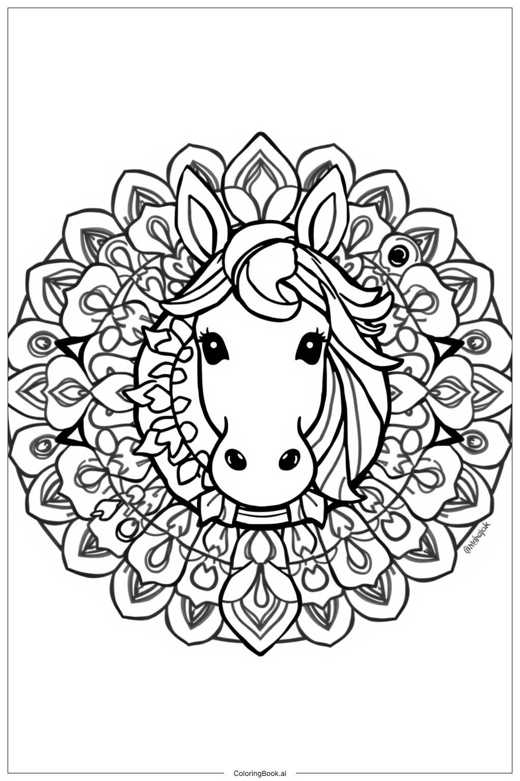 Horse Head Coloring Pages Printable Pdf Free Infoupdate