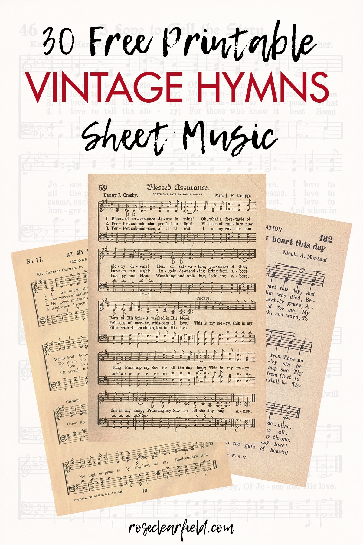 Hymn Sheet Music Printable