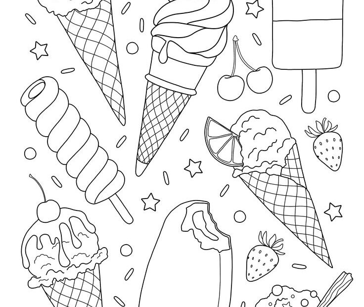 Ice Cream Coloring Page Free Printable 56 Ice Cream Coloring Pages