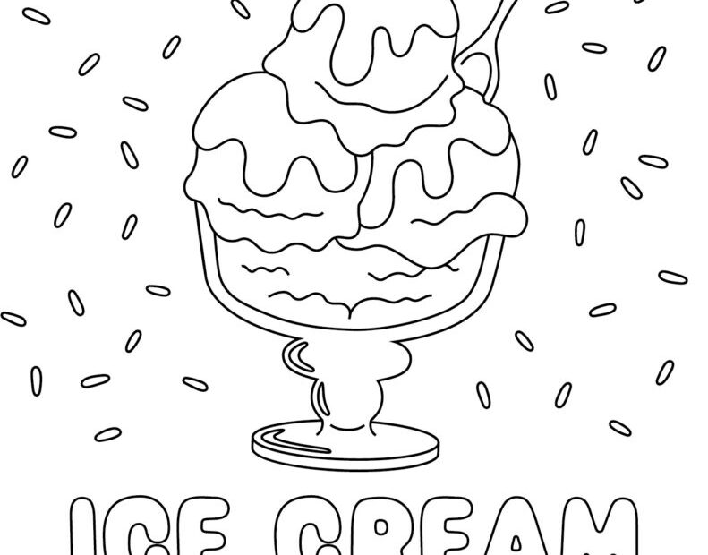Ice Cream Coloring Sheets Printable Free Coloring Sheet Printables