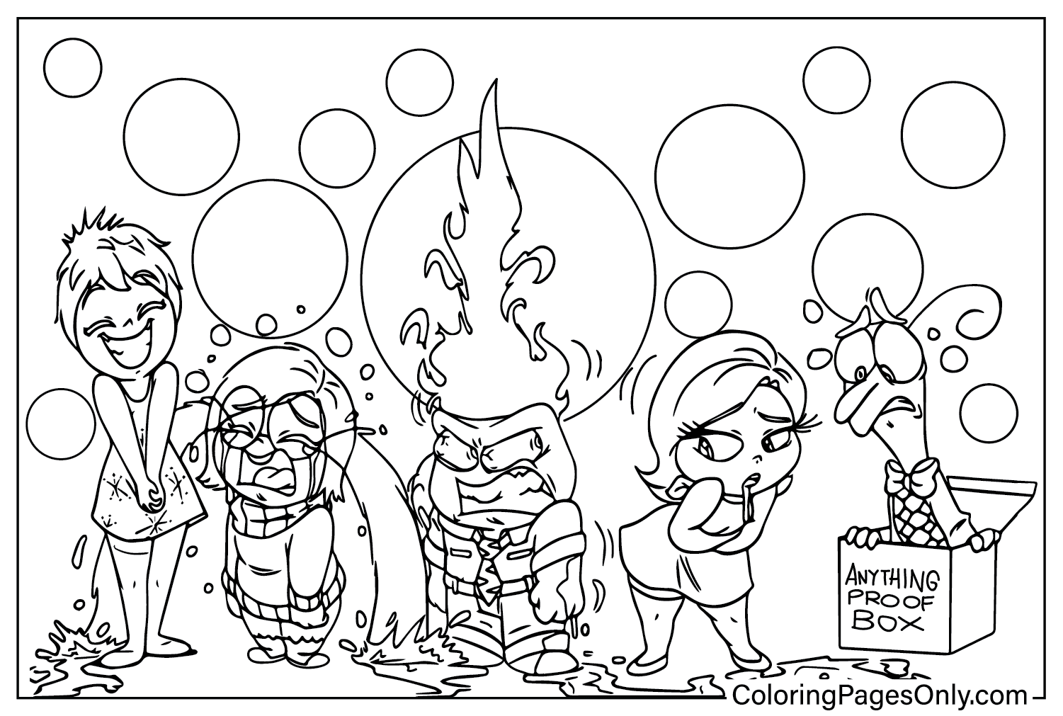 Inside Out 2 Coloring Page Free Printable Coloring Page NBKomputer