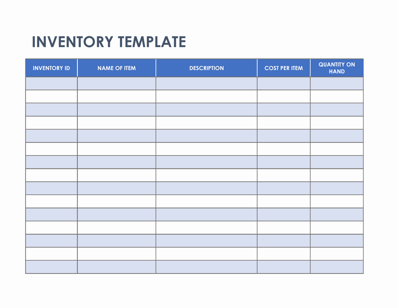 Inventory Templates Worksheets Library