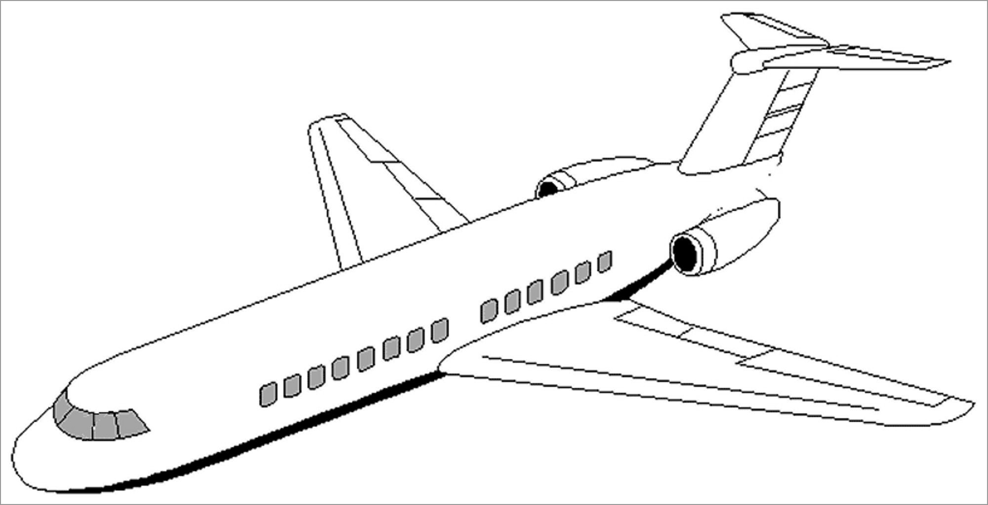 Jet Airplane Coloring Pages ColoringBay