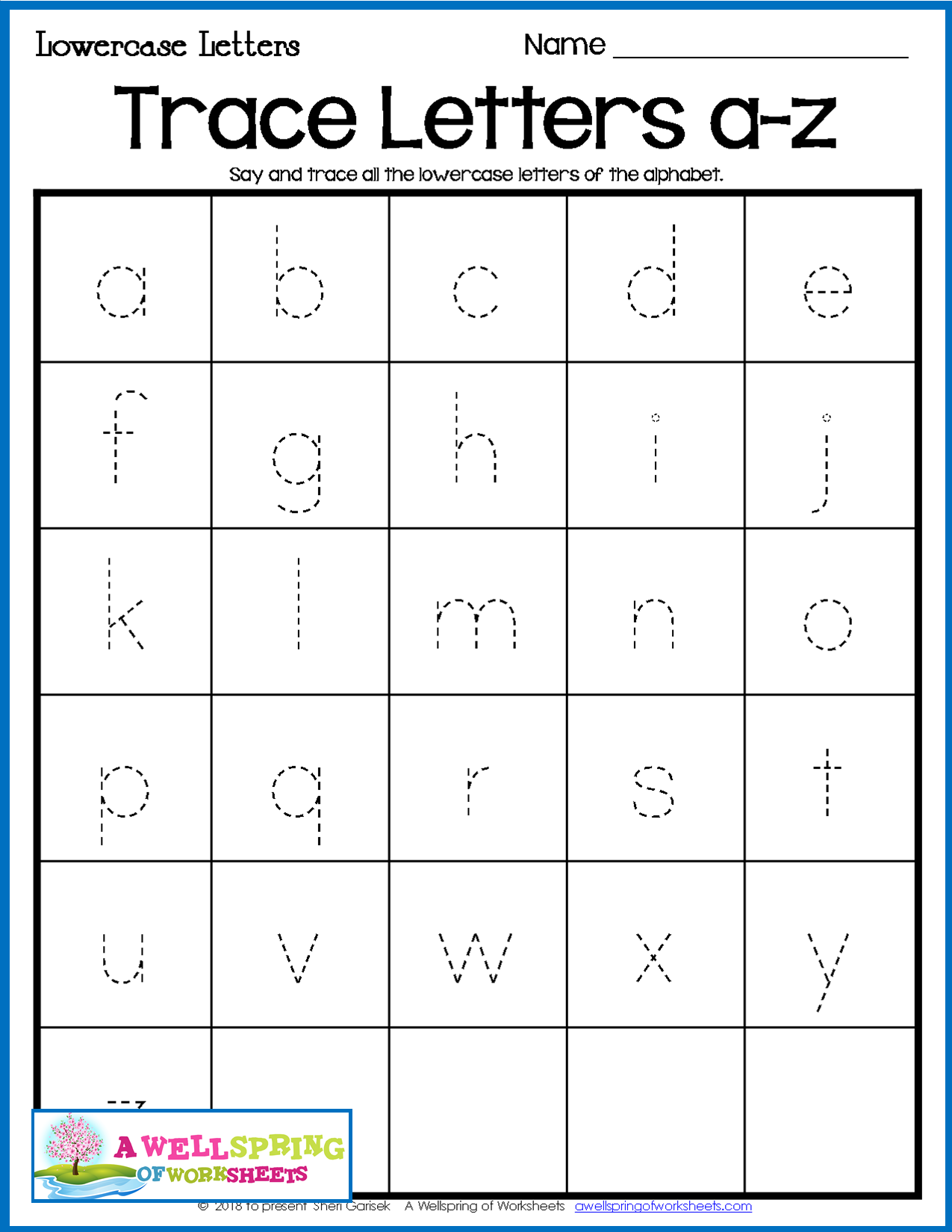 Kids Letter Tracing Printable Pages