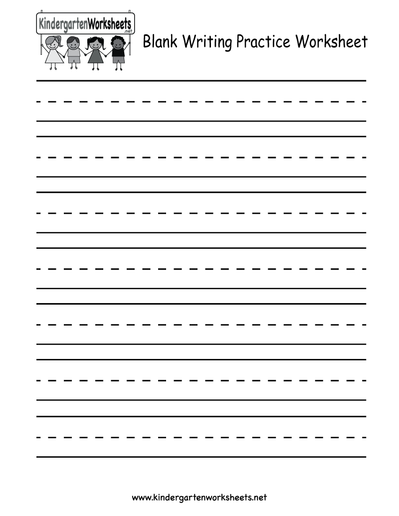 Kindergarten Blank Writing Sheets