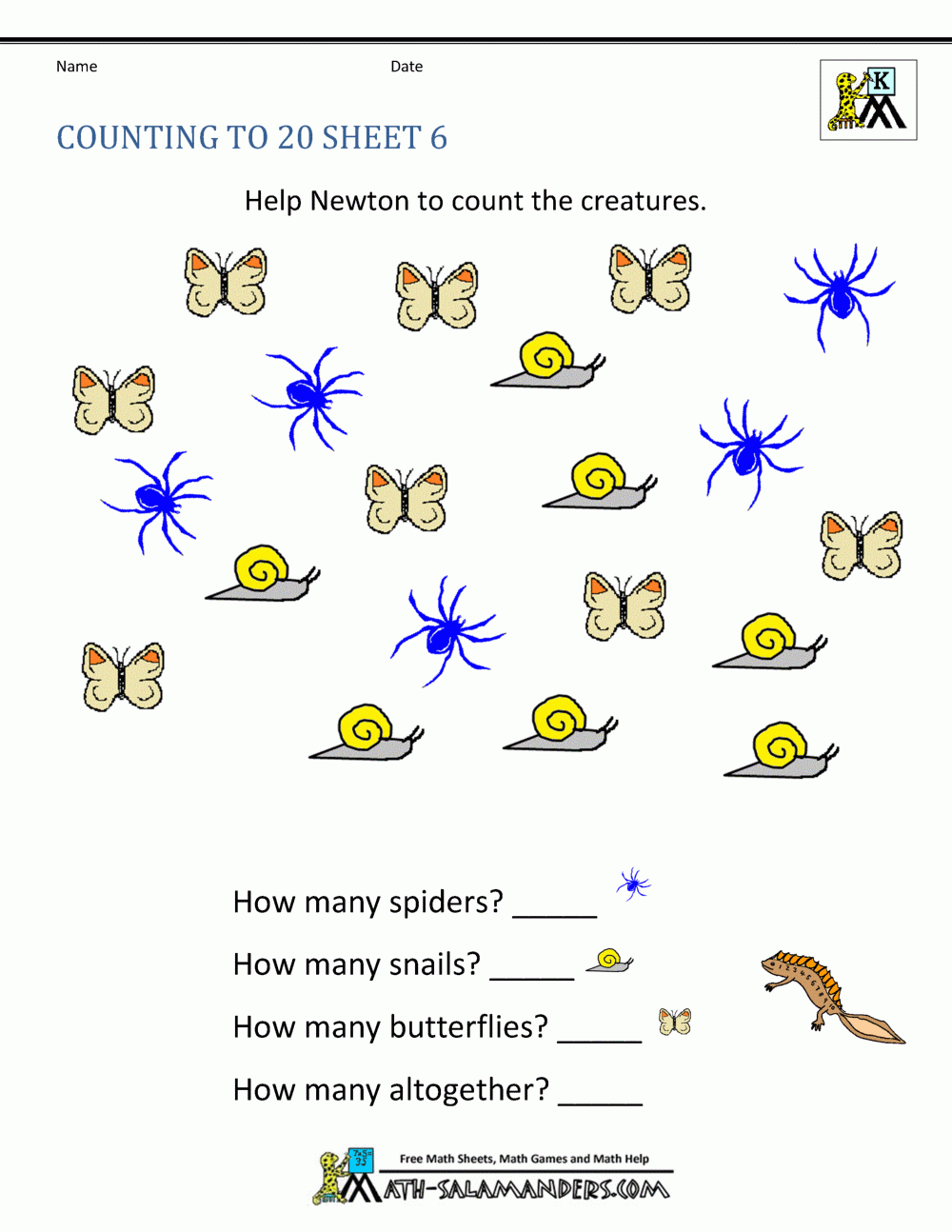 Kindergarten Math Printable Sheets