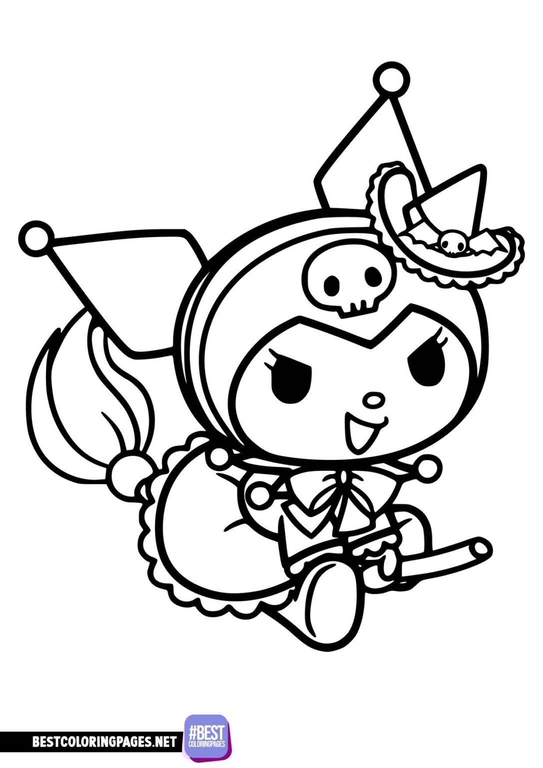Kuromi Coloring Pages Bestcoloringpages