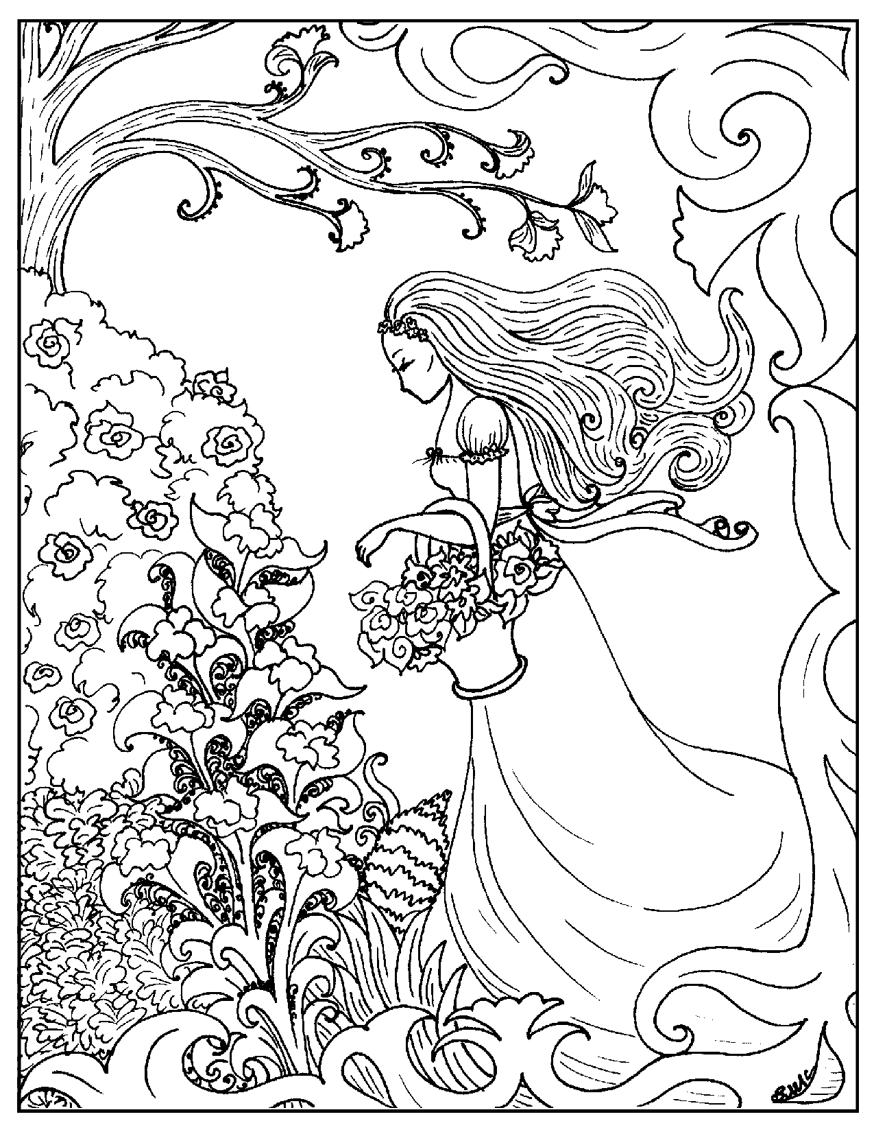 Lady Coloring Pages For Teens Printable Coloring Pages