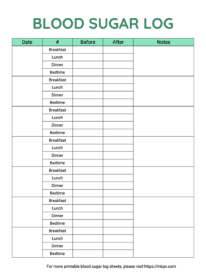 Large Print Free Printable Blood Sugar Log Sheet Pr Almuhja