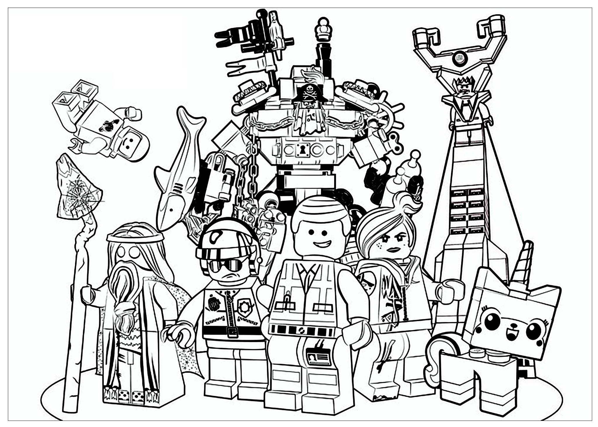 Lego Coloring Sheets Lego Movie Coloring Pages Disney Coloring The 