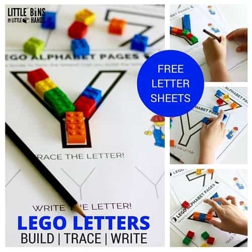 LEGO Letter Activity And Free Printable Letter Sheets