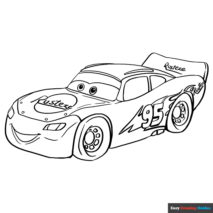 Lightning Mcqueen Coloring Page Transparent Png Cars Ready For Download