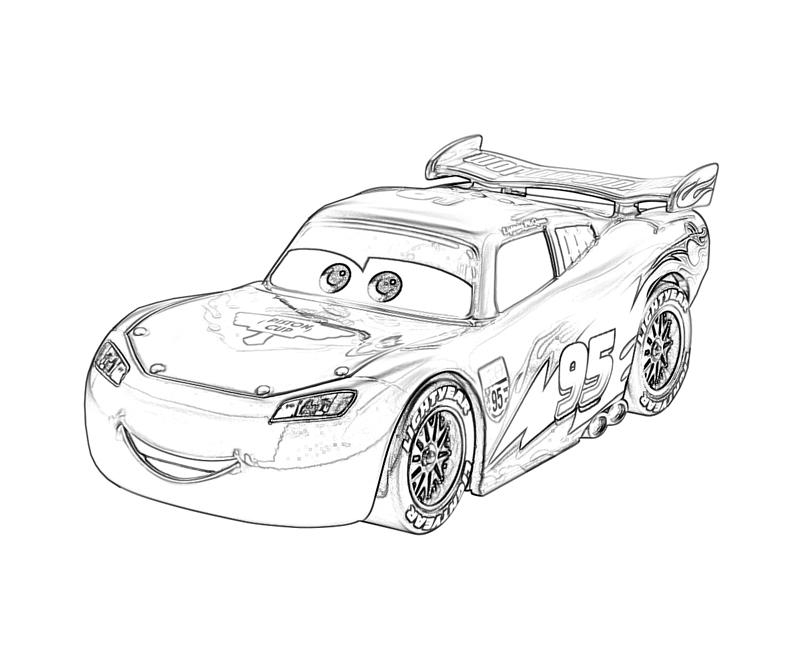 Lightning McQueen Coloring Sheets PDF Coloringfolder