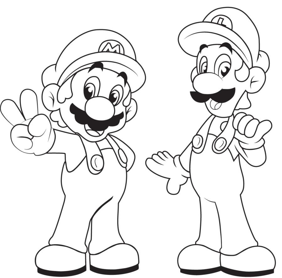 Mario Brothers Printable Coloring Sheets