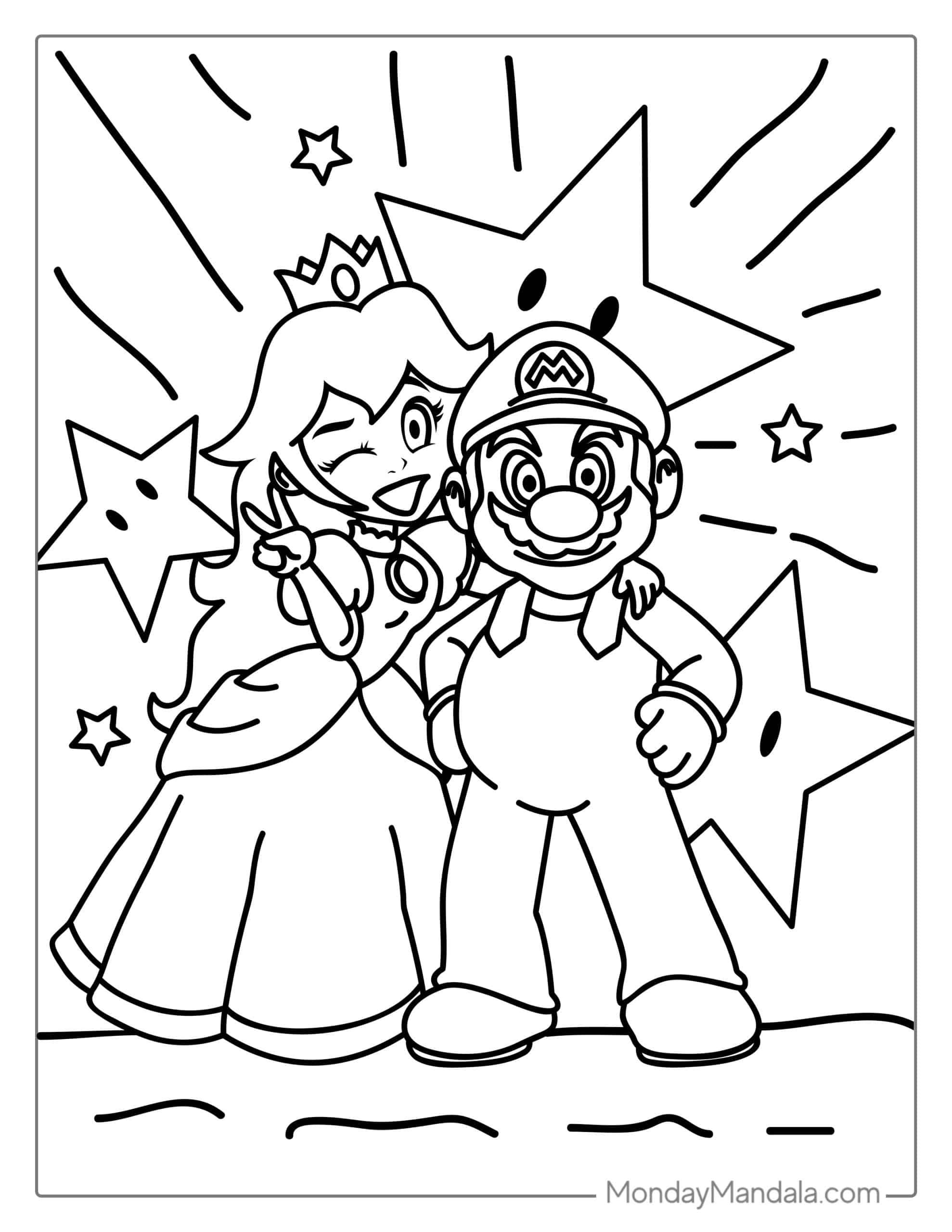 Mario Coloring Printables Handy Printable Materials