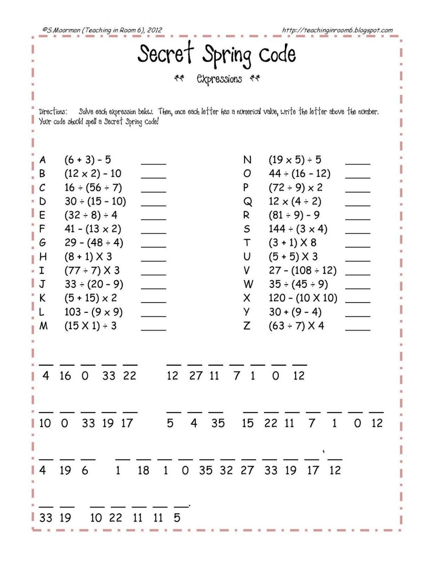 Math For 6th Graders Printable Worksheets