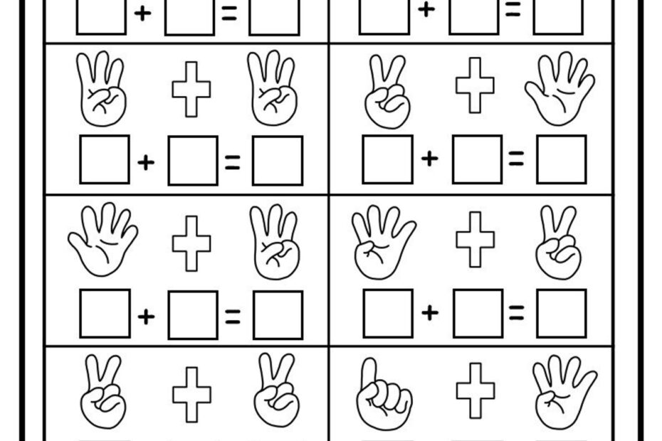 Math Printable Worksheets Kindergarten
