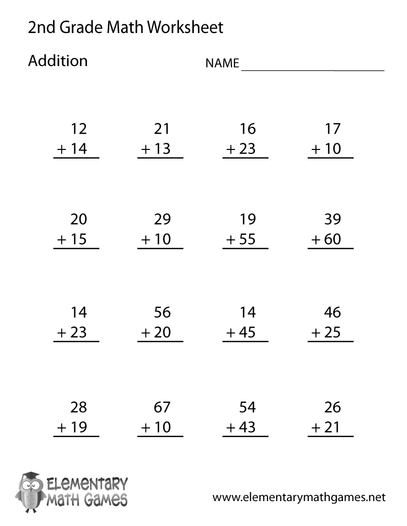 Math Questions For Second Graders