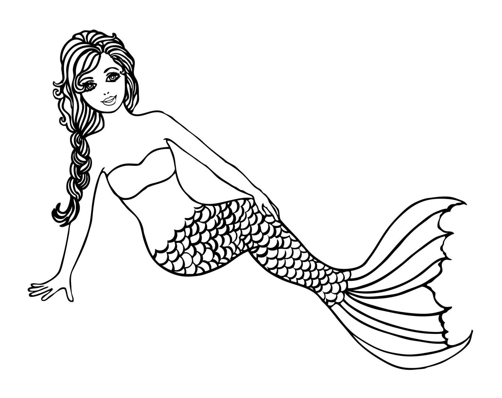 Mermaid Printable Coloring Pages Free Coloring Home