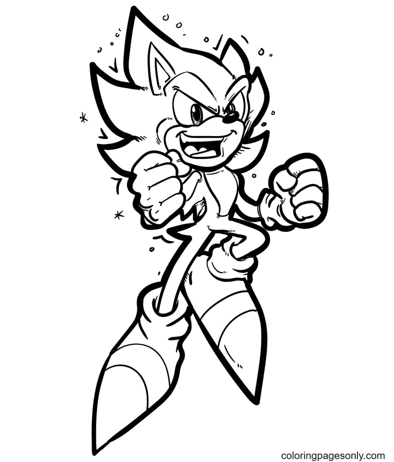 Metal Sonic Coloring Page Free Printable Coloring Pages