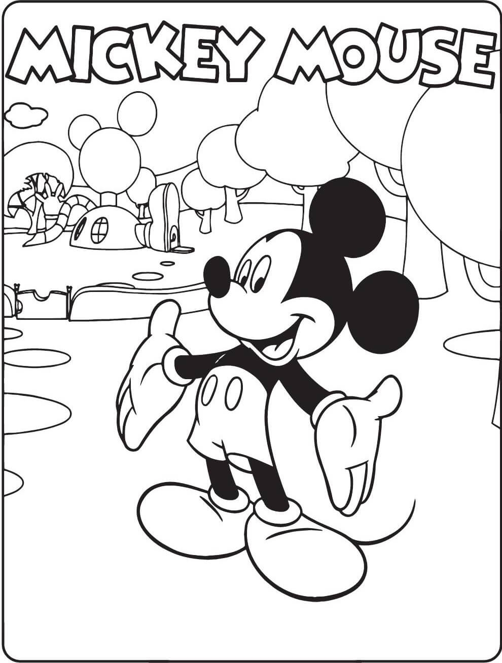 Mickey Mouse Coloring Pages To Print Free Infoupdate
