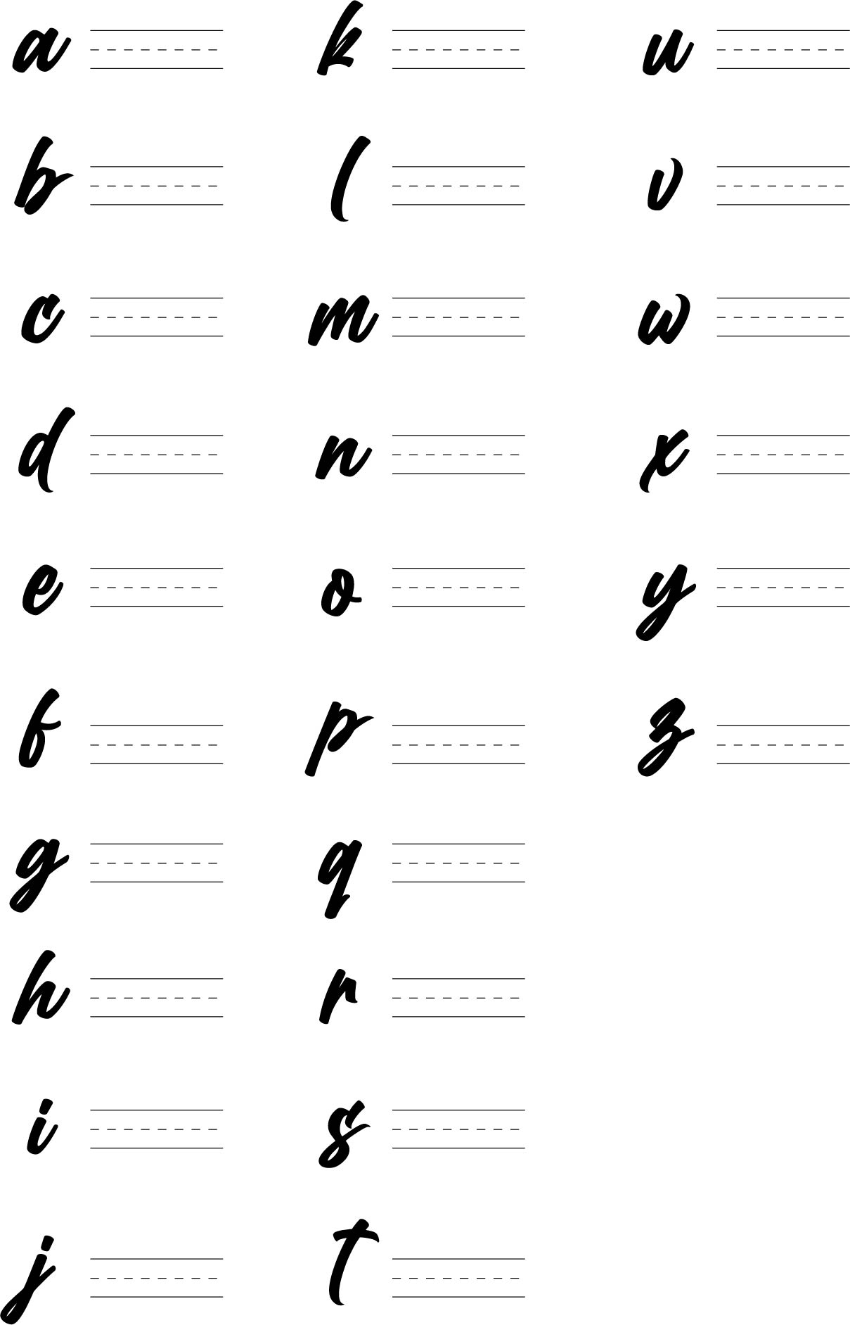 Modern Calligraphy Practice Sheets 7 Free PDF Printables Printablee