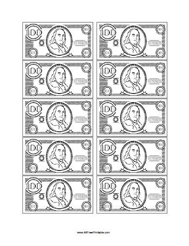 Money Free Printable