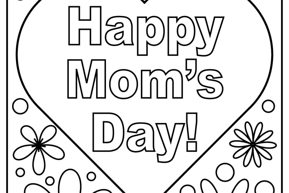 Mother 39 s Day Printable Coloring Pages